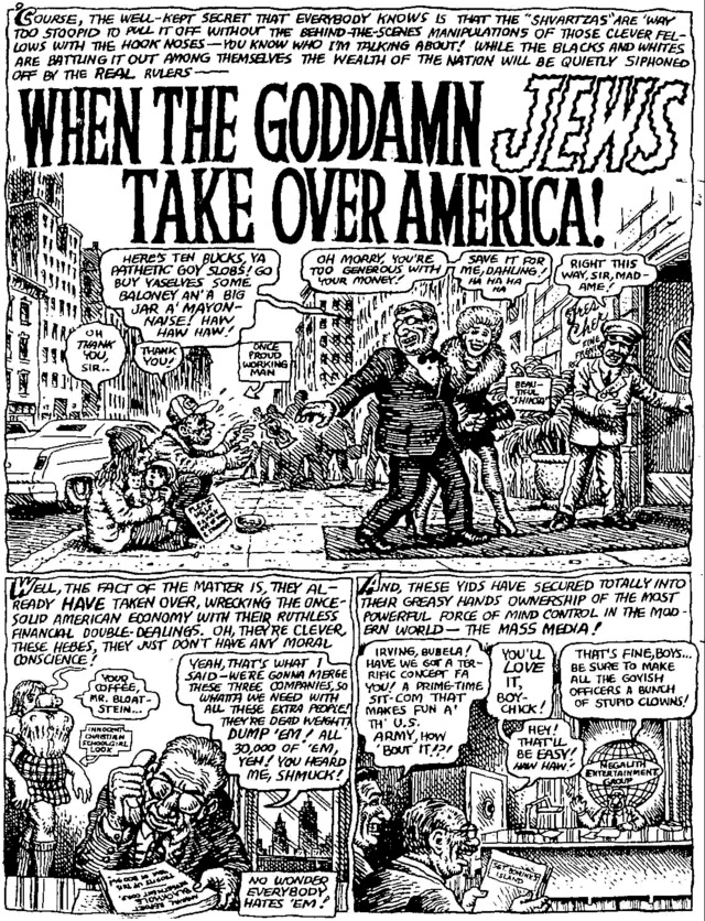 porn cartoon strip cartoon strip when over take america robert goddamn rcrumbjew crumb jews introduced xanadu