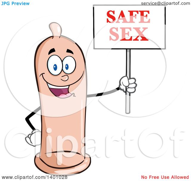 sex free toon free cartoon illustration character condom royalty happy safe sign holding vector clipart mascot portfolio ctsankov
