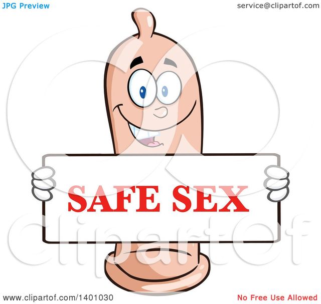 sex free toon free cartoon illustration character condom royalty happy safe sign holding vector clipart mascot portfolio ctsankov