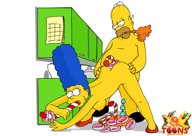 sex in toons simpsons marge homer amazing