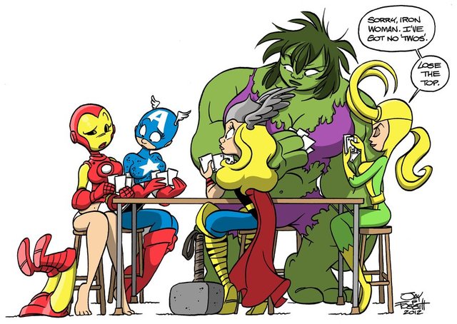 sex toon art art avengers opposite fourpanelhero