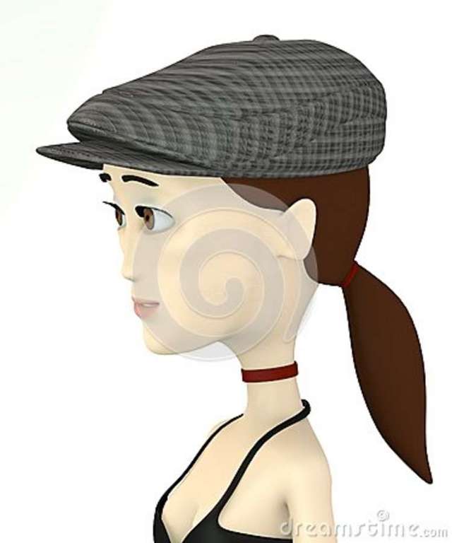 sexy girl toon cartoon girl golf hat render photography stock