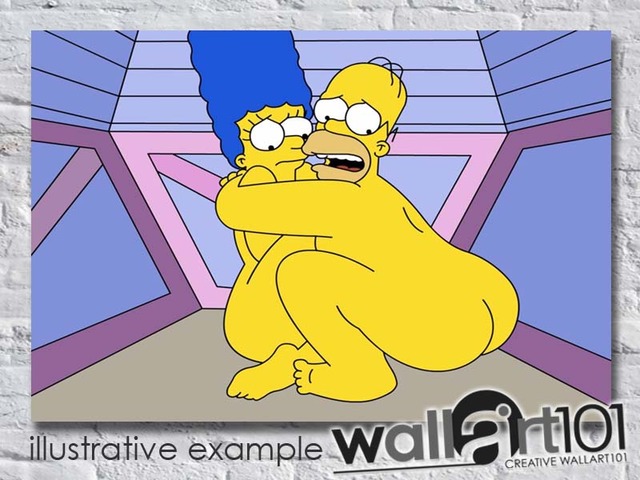 simpsons cartoon naked simpsons cartoon adult marge simpson homer naked main animation scared ebay wallart