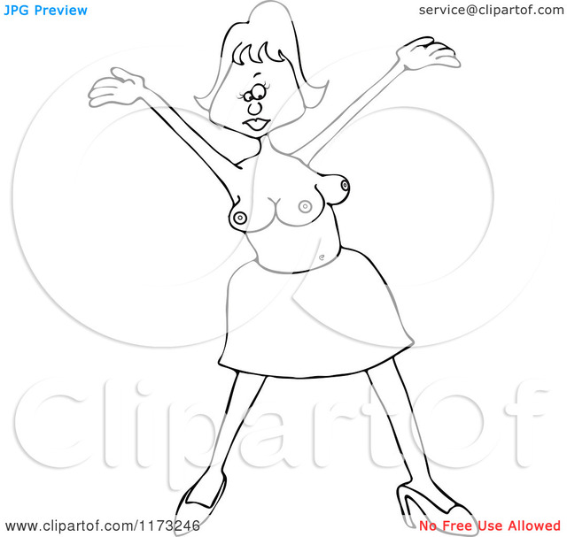 toon boob pics free cartoon woman illustration extra boob royalty freak vector clipart circus portfolio outlined djart