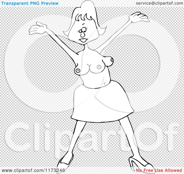 toon boob pics free cartoon woman illustration extra boob royalty freak vector clipart circus portfolio outlined djart