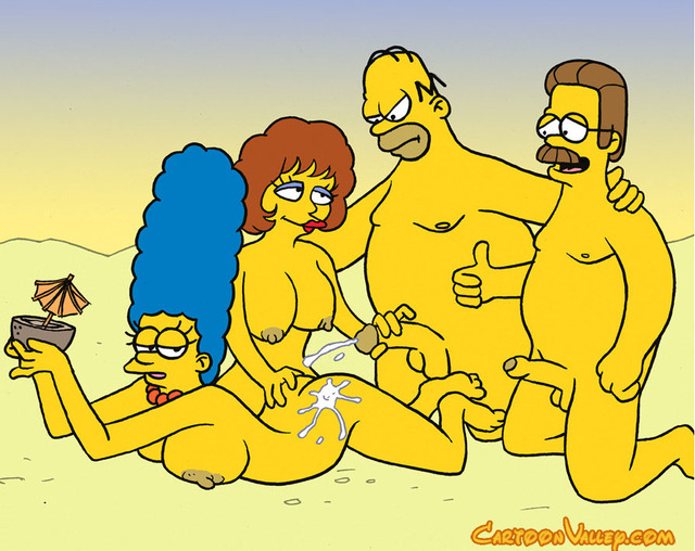 toon sex the simpsons marge simpson toon gangbang chair