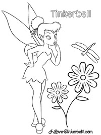 tinkerbell nude tinkerbell flower coloring page