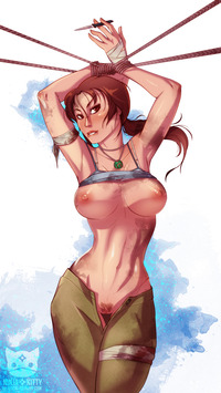 lara croft hentai lara croft ninjakitty bound exposed ninja kitty