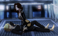 mass effect porn mass effect shepard miranda wallpaper