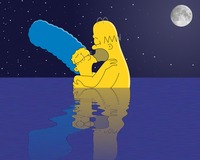 marge simpson naked marge homer simpson moonlight skinny dip monday dipping