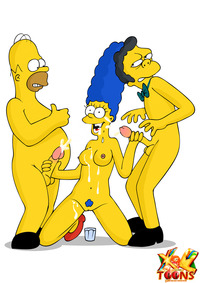 marge simpson naked gallery marge sweet threesome get cummed cock