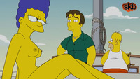 marge simpson naked marge boat simpson