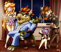 princess peach hentai bowser media original ayvuir blue bowser koopa princess daisy peach