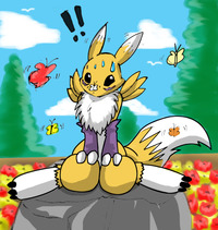 renamon porn chibi renamon garden reikosan art