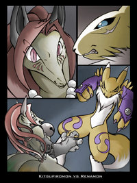 renamon porn pre kitsupiromon renamon art