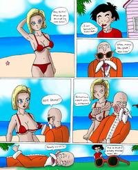 dragon ball z comic porn eaa android dragon ball kilotrays krillin master roshi comic dbz