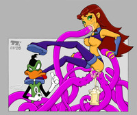 looney tunes porn eea crossover daffy duck dodgers green lantern corps loontern looney tunes starfire turk teen titans rowena galam nude