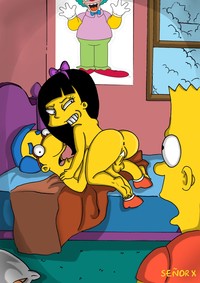 simpcest bart simpson jessica lovejoy milhouse van houten simpsons señor