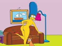 homer and marge bondage marge simpson simpsonsposes nude monday posing livingroom