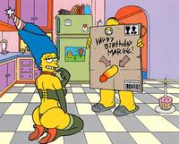 homer and marge bondage marge simpson simpsons homer birthday surprise