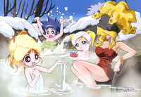 topless powerpuff girls akatsutsumi momoko blonde hair cartoon