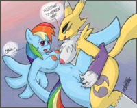 digimon porn ffb digimon friendship magic little pony peterson rainbow dash renamon crossover search cosplay