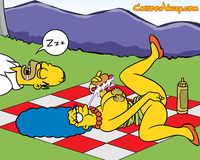 dirty toons sex picnic horny homer ends outdoor