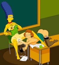 marge and edna getting plowed porn edna krabappel marge simpson simpsons hentai