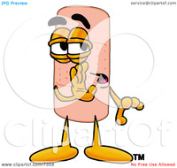toon characters porn clipart picture bandaid bandage mascot cartoon character whispering gossiping bandages