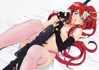 gurren lagann pussy porn ceaa konachan breasts nipple slip nipples nude photoshop tengen toppa gurren lagann thighhighs yoko littner show