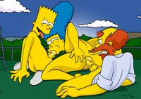 adult simpsons toons bfcd bart simpson groundskeeper willie marge simpsons toonfanclub