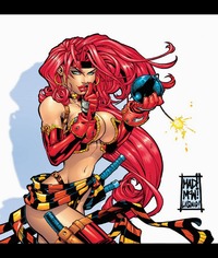 big boobs cartoon pictures red monika sexy tits boobs breasts busty female superhero comic avenging spider man artwork joe mad battle chasers drawing pinup search
