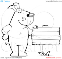cartoon dog porn pics cartoon clipart black white dog standing beside blank wood sign vector outlined coloring page