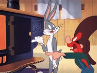 bugs bunny porn wallpapers bugs bunny und yosemite sam looney tunes wallpaper kostenlos lustige witzige cartoon comic odie leckt