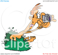 cartoon nude pic royalty free clip art illustration cartoon nude man popping out bush taking pictures portfolio toonaday