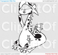 cartoon porn dragon royalty free clip art illustration cartoon black white outline design dragon covering his eyes