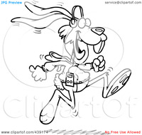 cartoon rabbit porn royalty free clip art illustration cartoon black white outline design jogging rabbit