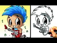 drawn toon porn pics how draw cartoon people chibi rockstar guitar pictures