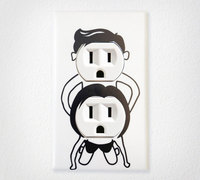 funny cartoon having sex includes people having outlet cover decal