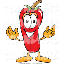 hot toons pic vector illustration red hot chili pepper mascot toons biz design