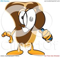 naked cartoons characters photos beef clipart picture meat steak mascot cartoon character looking through magnifying glass gallery