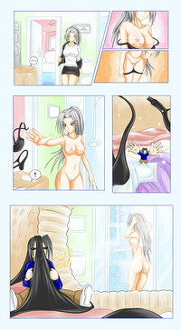 nude anime comic bdfb bae anime color comic drawing giantess gold eyes long hair manga nude panties panty sniff shower shrunkan men silver stripping voyeur