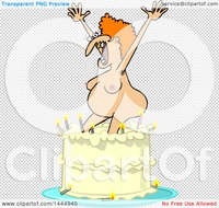 nude cartoon pic clipart cartoon nude ugly white woman popping out birthday cake royalty free vector illustration portfolio djart