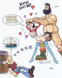 picture of cartoon pussy bluto gets lucky because popeye got drunk fuck ollie really hard cartoon sticks his huge dick tiny pussy