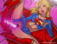 porn comix cartoon supergirl purple trouble double comic