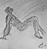 porn drawings galleries medium large charcoal drawing classic male nude figure dancing lyrical modern dance naked man erotic zimmerman featured
