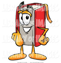 red toons porn clip art happy red book mascot cartoon character pointing viewer toons biz ebook