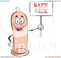 sex free toon clipart cartoon happy condom mascot character holding safe sign royalty free vector illustration portfolio ctsankov