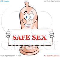 sex free toon clipart cartoon happy condom mascot character holding safe sign royalty free vector illustration portfolio ctsankov