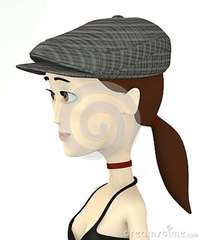 sexy girl toon render cartoon girl golf hat stock photography